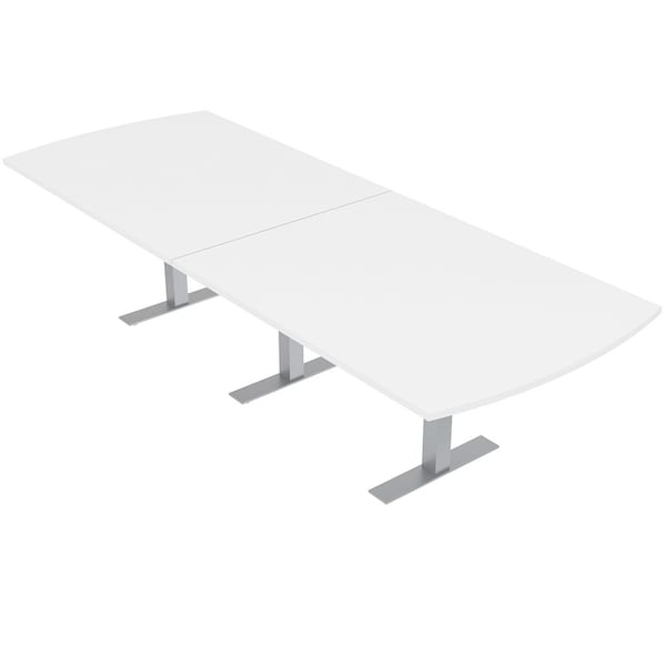 45 in W, 120 in L, 29 in H, Engineered Wood Top, White